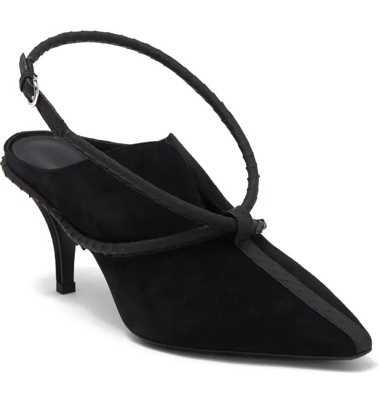 SALVATORE FERRAGAMO Leather Mini Escarpins